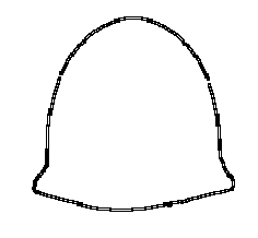Line drawing of the leather hat